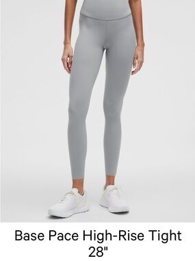 Lululemon Base Pace 28" leggings - Light Gray